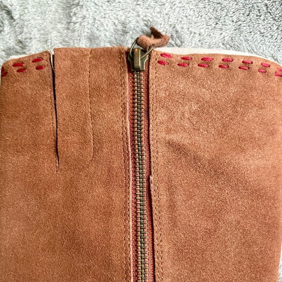 Nine West Suede Vintage America Collection Boots in Cognac, Size 7.5 New in Box - Picture 10 of 12